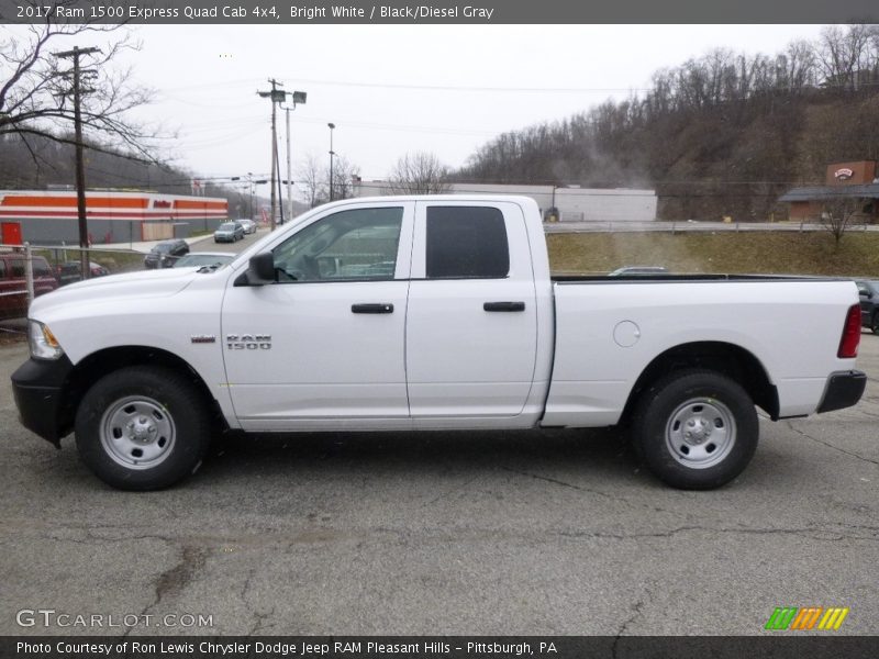Bright White / Black/Diesel Gray 2017 Ram 1500 Express Quad Cab 4x4