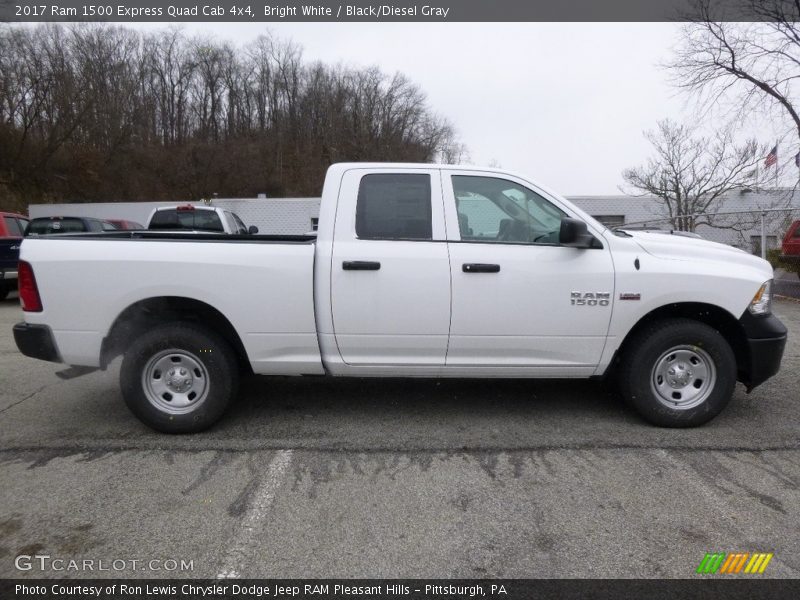 Bright White / Black/Diesel Gray 2017 Ram 1500 Express Quad Cab 4x4