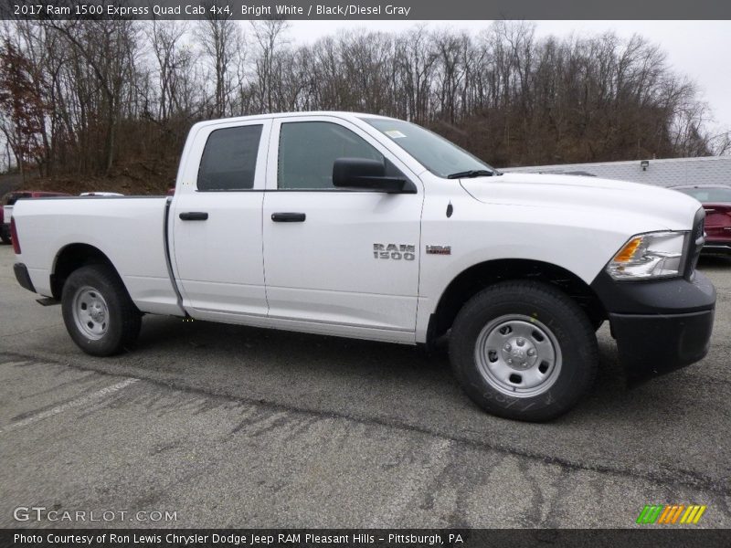 Bright White / Black/Diesel Gray 2017 Ram 1500 Express Quad Cab 4x4