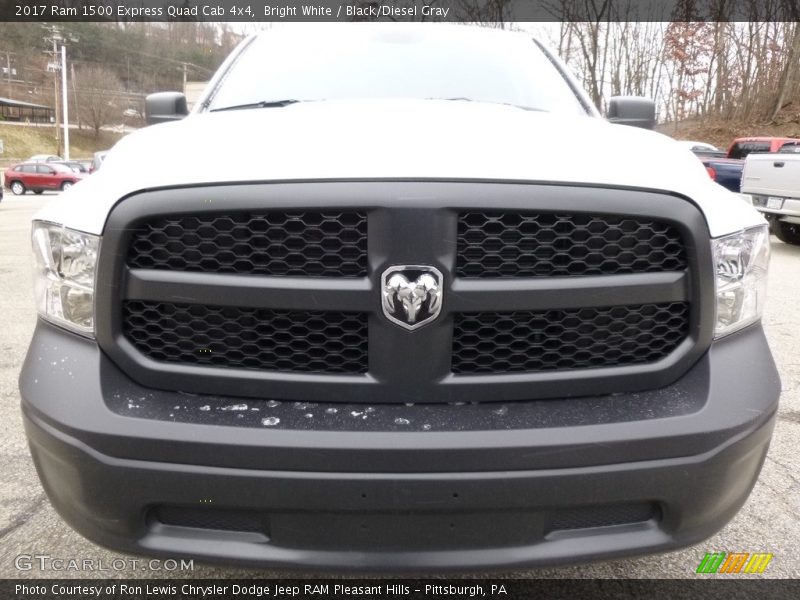 Bright White / Black/Diesel Gray 2017 Ram 1500 Express Quad Cab 4x4