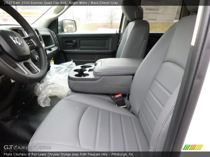 Bright White / Black/Diesel Gray 2017 Ram 1500 Express Quad Cab 4x4