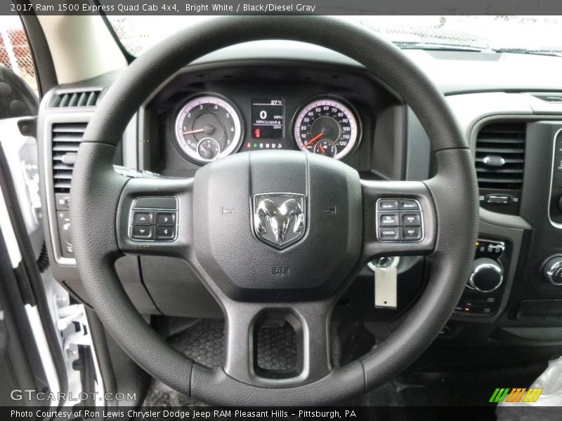 Bright White / Black/Diesel Gray 2017 Ram 1500 Express Quad Cab 4x4