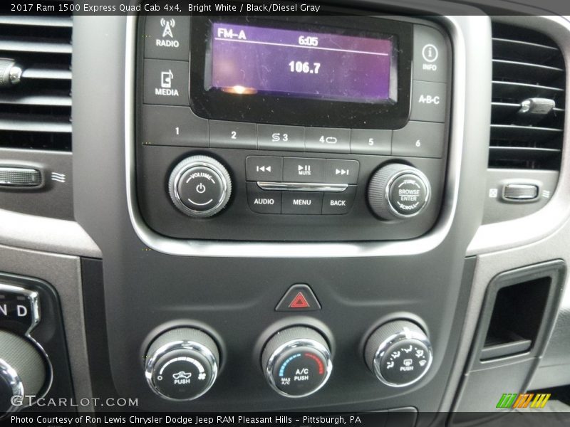 Bright White / Black/Diesel Gray 2017 Ram 1500 Express Quad Cab 4x4