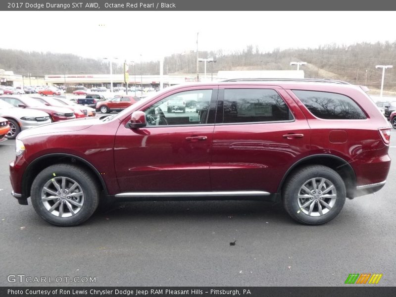 Octane Red Pearl / Black 2017 Dodge Durango SXT AWD