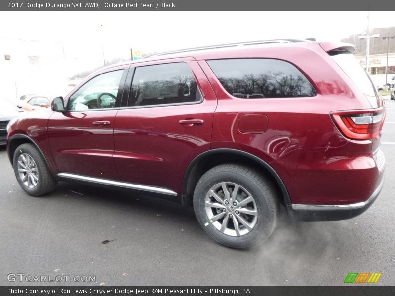 Octane Red Pearl / Black 2017 Dodge Durango SXT AWD