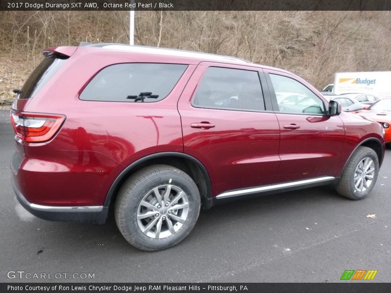 Octane Red Pearl / Black 2017 Dodge Durango SXT AWD