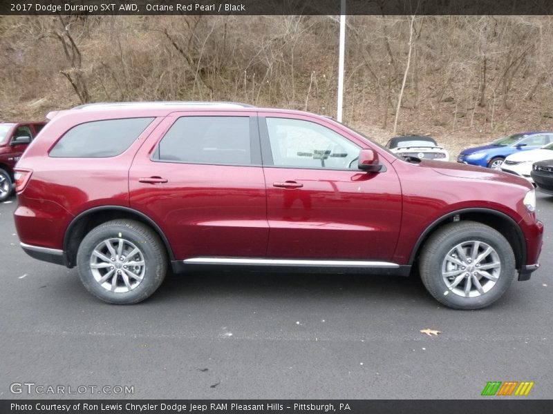 Octane Red Pearl / Black 2017 Dodge Durango SXT AWD