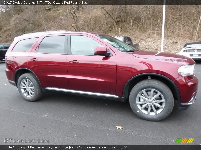 Octane Red Pearl / Black 2017 Dodge Durango SXT AWD