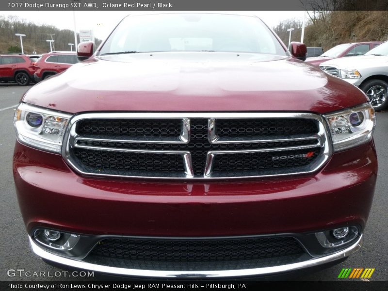 Octane Red Pearl / Black 2017 Dodge Durango SXT AWD