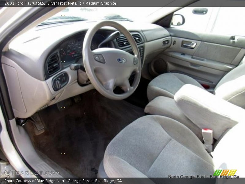 Silver Frost Metallic / Medium Graphite 2001 Ford Taurus SES