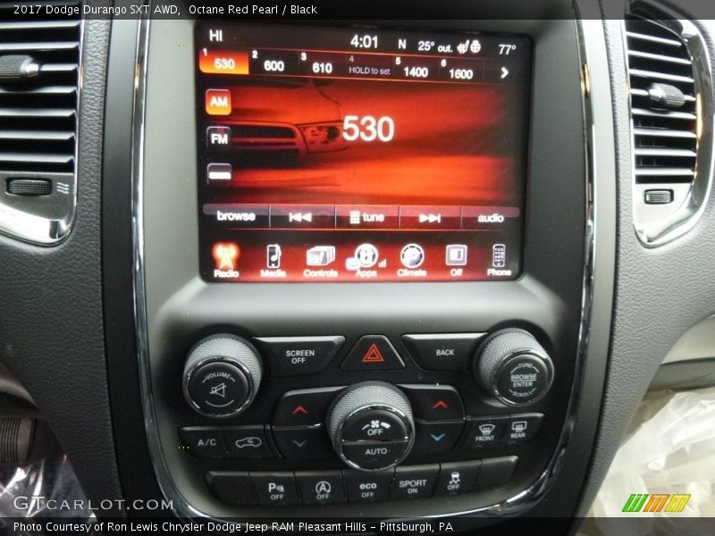 Octane Red Pearl / Black 2017 Dodge Durango SXT AWD