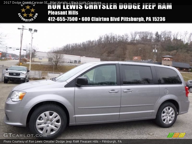 Billet Metallic / Black/Light Graystone 2017 Dodge Grand Caravan SE