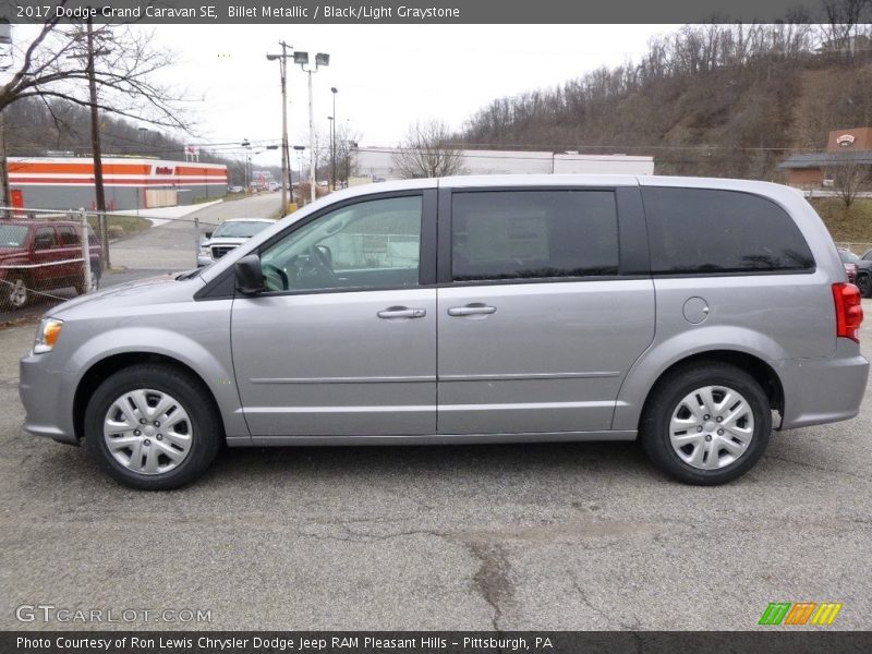 Billet Metallic / Black/Light Graystone 2017 Dodge Grand Caravan SE