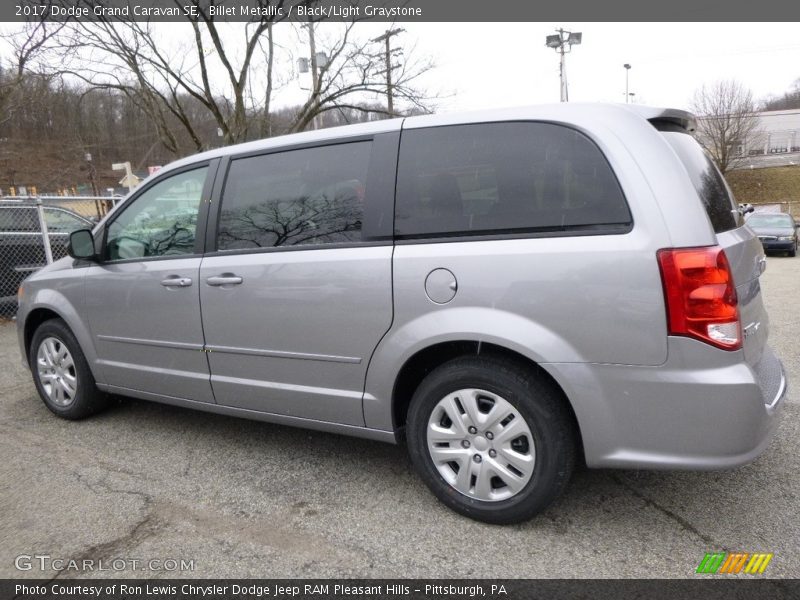 Billet Metallic / Black/Light Graystone 2017 Dodge Grand Caravan SE