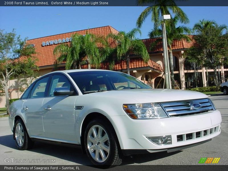 Oxford White / Medium Light Stone 2008 Ford Taurus Limited