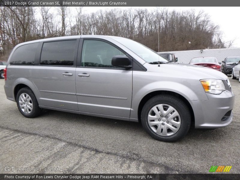 Billet Metallic / Black/Light Graystone 2017 Dodge Grand Caravan SE