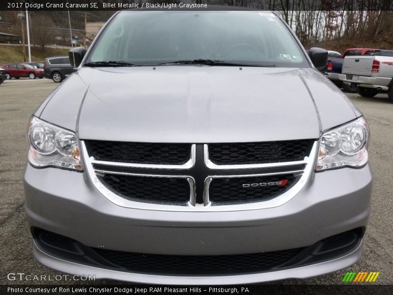 Billet Metallic / Black/Light Graystone 2017 Dodge Grand Caravan SE