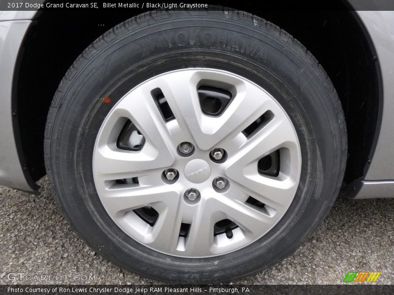 Billet Metallic / Black/Light Graystone 2017 Dodge Grand Caravan SE