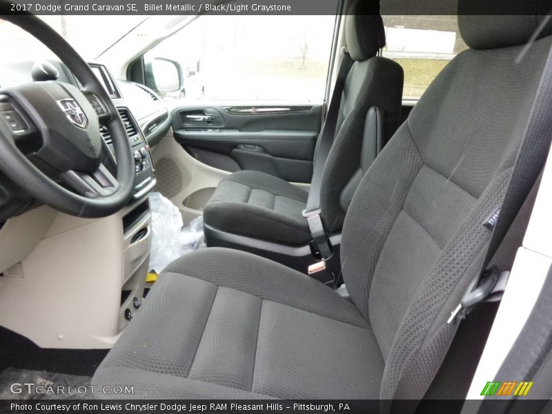 Billet Metallic / Black/Light Graystone 2017 Dodge Grand Caravan SE