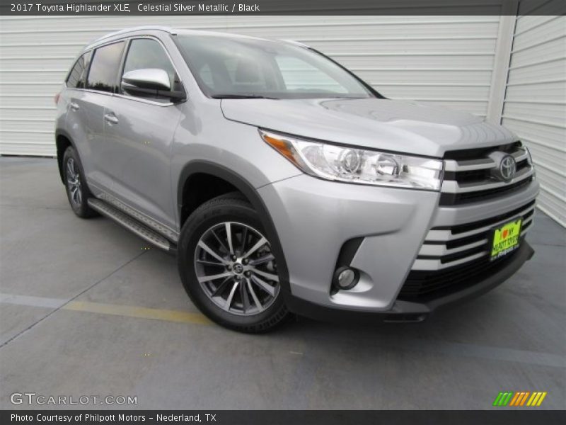 Celestial Silver Metallic / Black 2017 Toyota Highlander XLE
