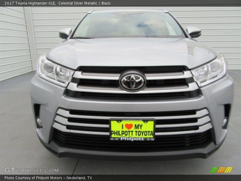 Celestial Silver Metallic / Black 2017 Toyota Highlander XLE