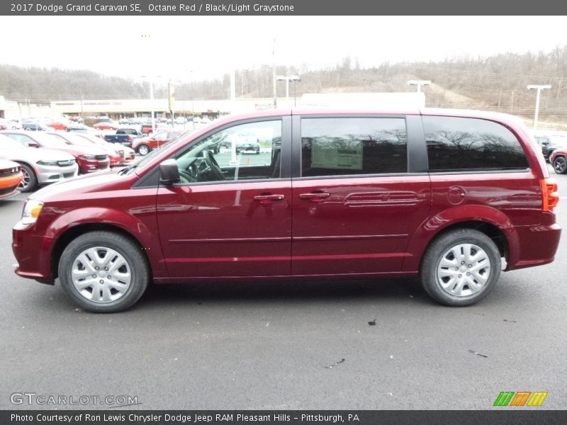 Octane Red / Black/Light Graystone 2017 Dodge Grand Caravan SE
