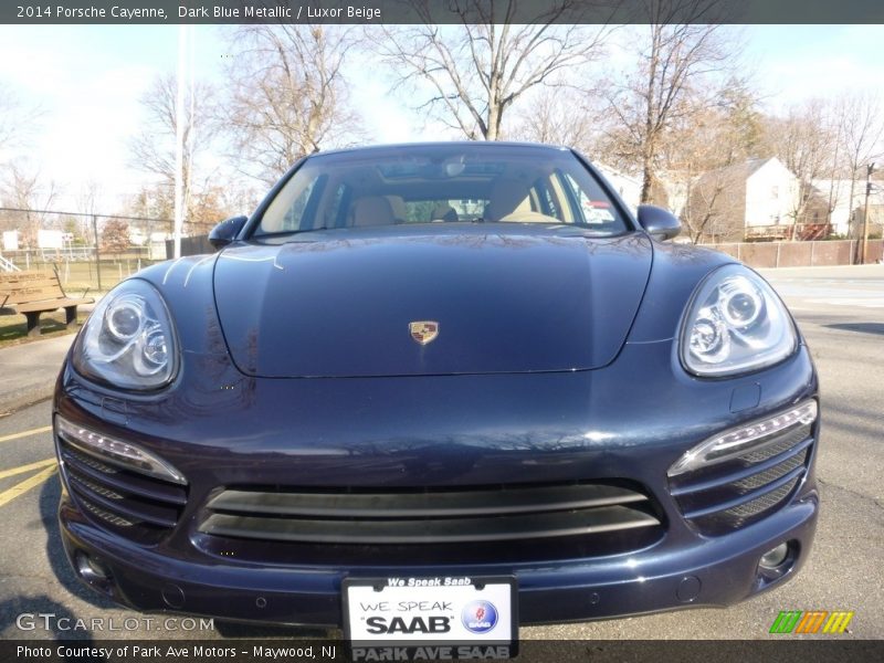 Dark Blue Metallic / Luxor Beige 2014 Porsche Cayenne