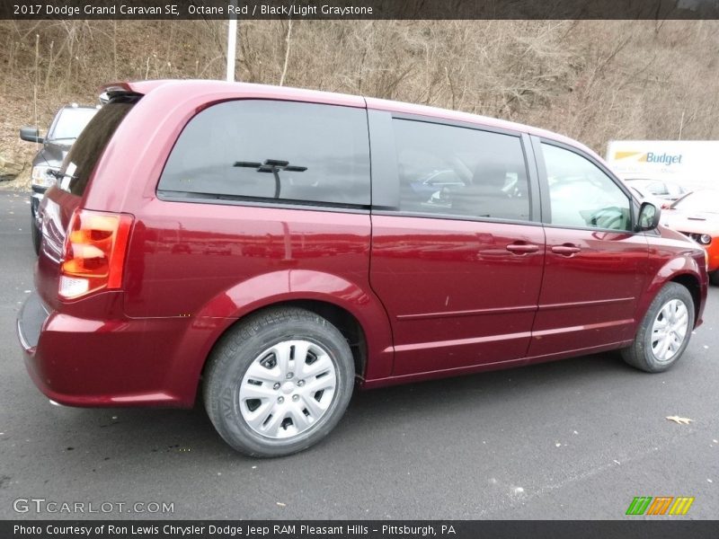 Octane Red / Black/Light Graystone 2017 Dodge Grand Caravan SE