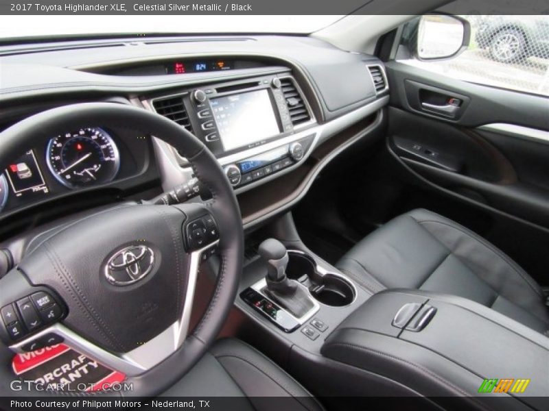 Dashboard of 2017 Highlander XLE