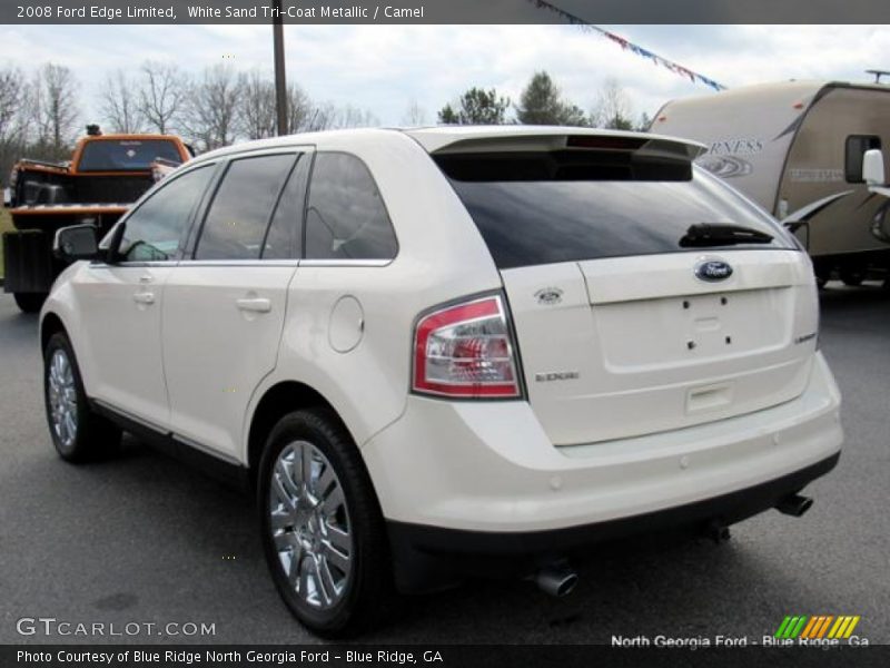 White Sand Tri-Coat Metallic / Camel 2008 Ford Edge Limited