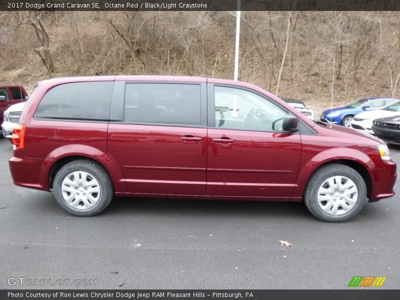 Octane Red / Black/Light Graystone 2017 Dodge Grand Caravan SE