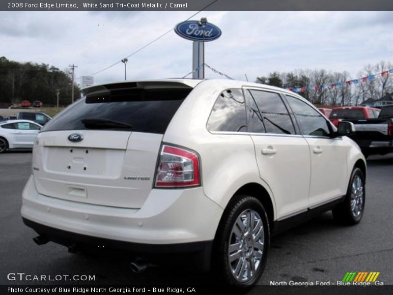 White Sand Tri-Coat Metallic / Camel 2008 Ford Edge Limited