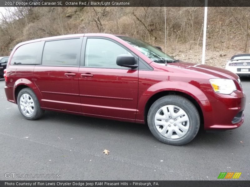 Octane Red / Black/Light Graystone 2017 Dodge Grand Caravan SE