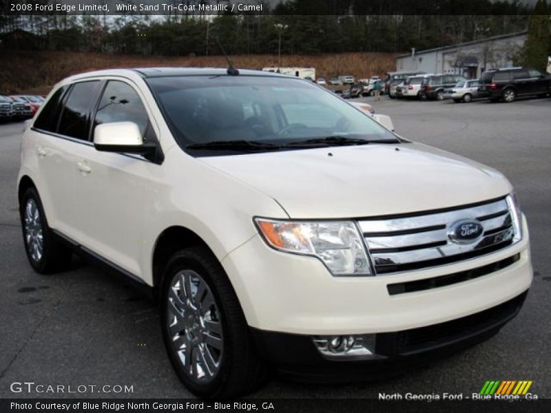 White Sand Tri-Coat Metallic / Camel 2008 Ford Edge Limited