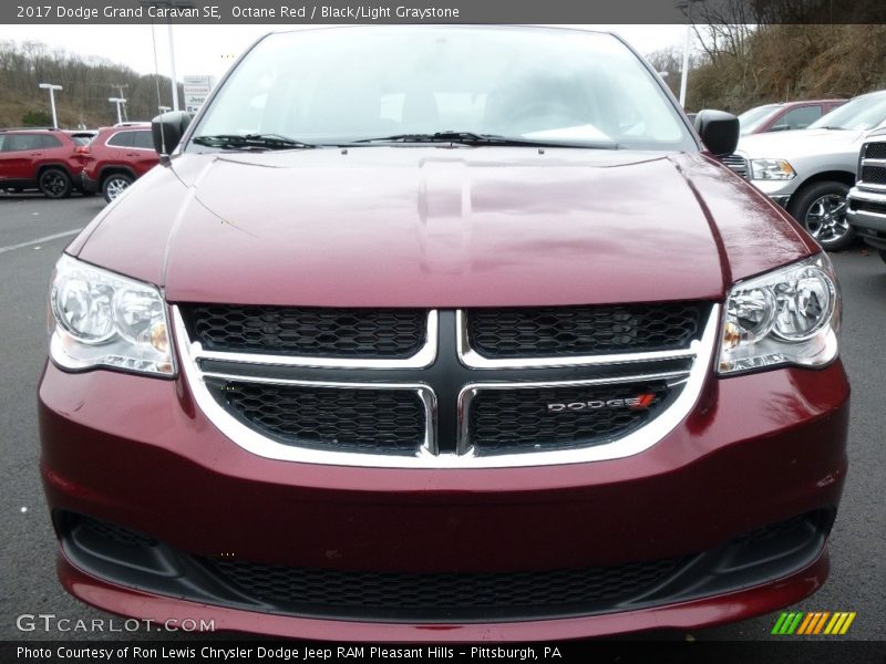 Octane Red / Black/Light Graystone 2017 Dodge Grand Caravan SE
