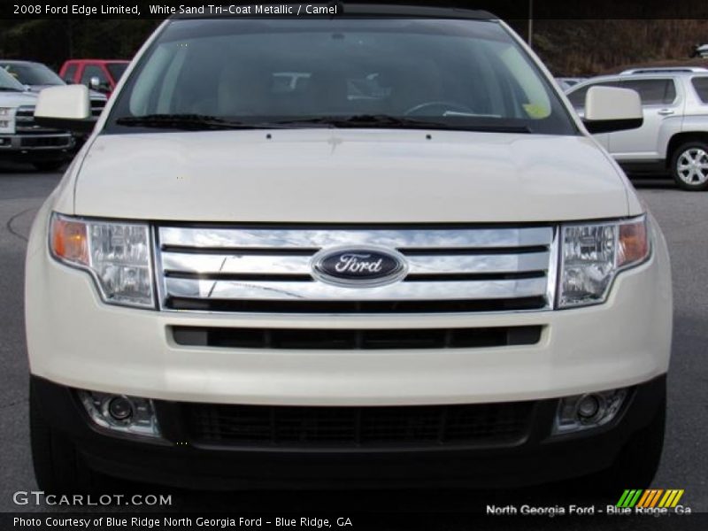 White Sand Tri-Coat Metallic / Camel 2008 Ford Edge Limited