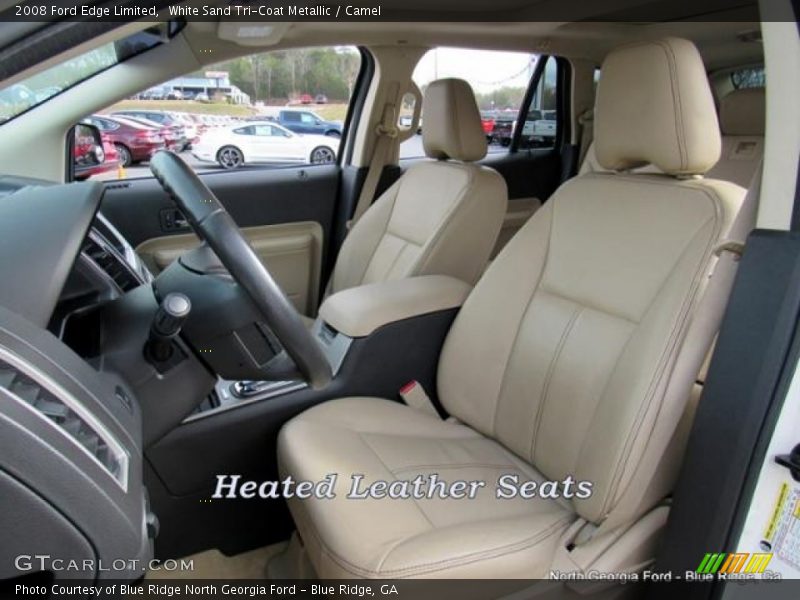 White Sand Tri-Coat Metallic / Camel 2008 Ford Edge Limited