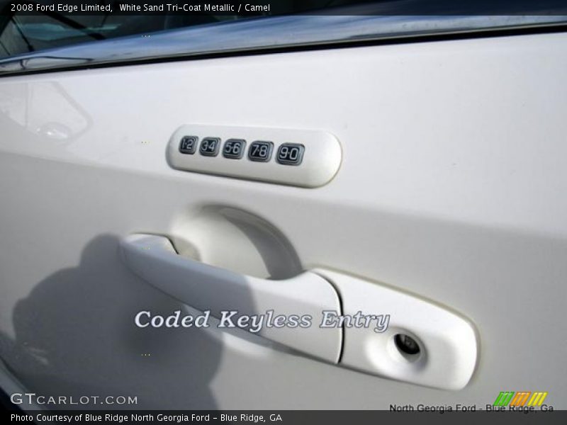 White Sand Tri-Coat Metallic / Camel 2008 Ford Edge Limited