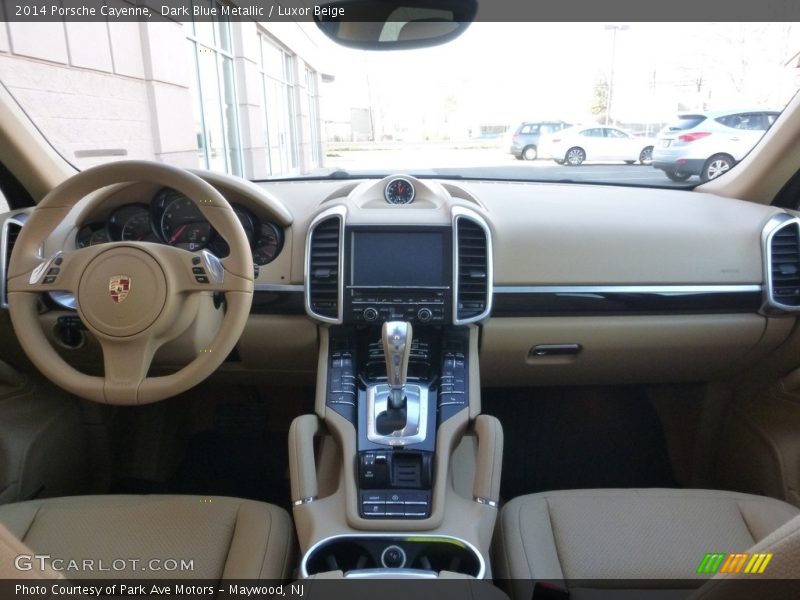 Dark Blue Metallic / Luxor Beige 2014 Porsche Cayenne