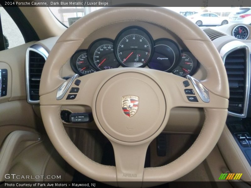 Dark Blue Metallic / Luxor Beige 2014 Porsche Cayenne