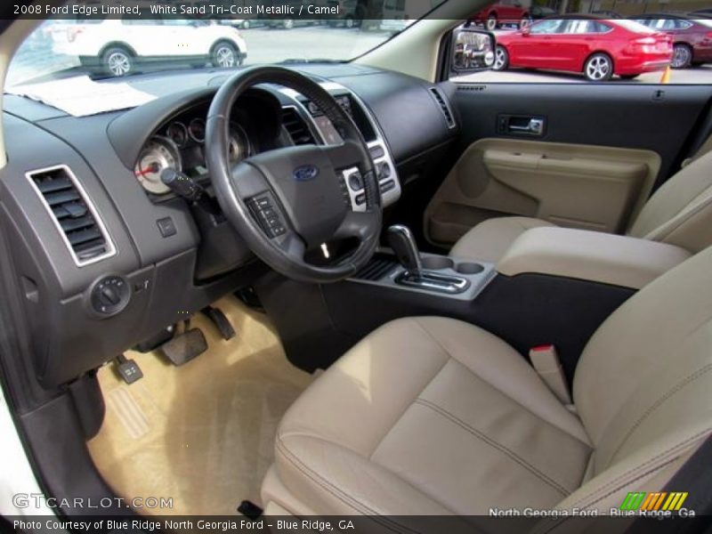 White Sand Tri-Coat Metallic / Camel 2008 Ford Edge Limited