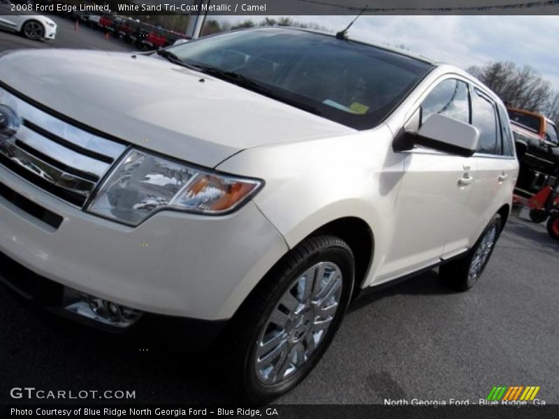 White Sand Tri-Coat Metallic / Camel 2008 Ford Edge Limited