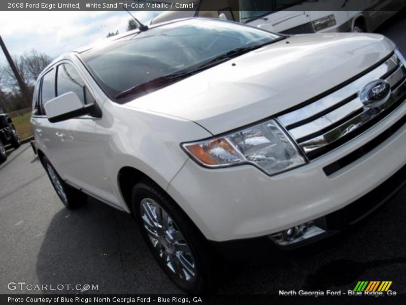 White Sand Tri-Coat Metallic / Camel 2008 Ford Edge Limited