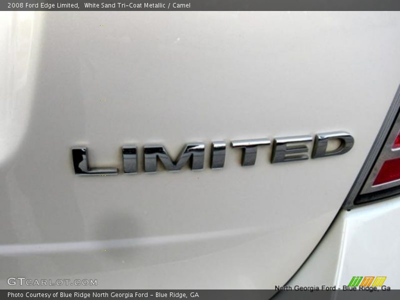 White Sand Tri-Coat Metallic / Camel 2008 Ford Edge Limited