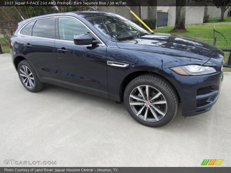 Dark Sapphire Blue / Jet w/Tan 2017 Jaguar F-PACE 20d AWD Prestige
