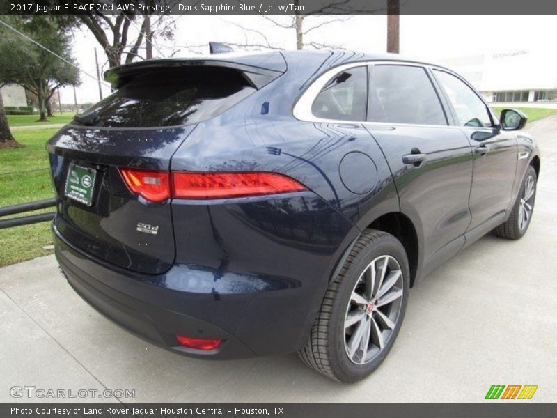 Dark Sapphire Blue / Jet w/Tan 2017 Jaguar F-PACE 20d AWD Prestige