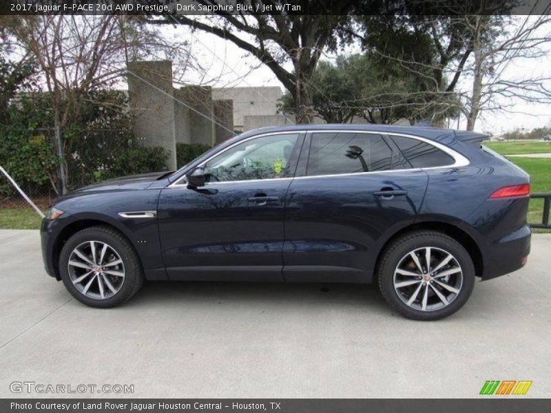 Dark Sapphire Blue / Jet w/Tan 2017 Jaguar F-PACE 20d AWD Prestige