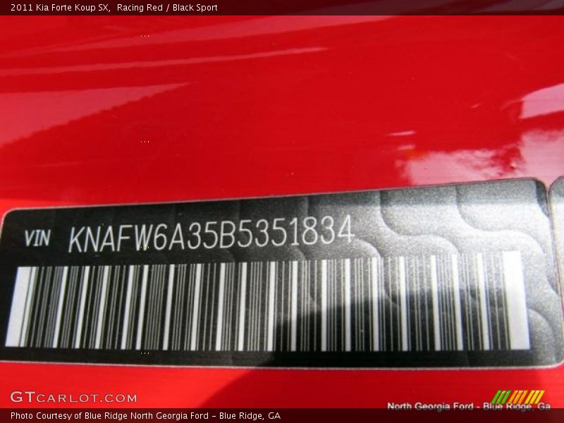 Racing Red / Black Sport 2011 Kia Forte Koup SX