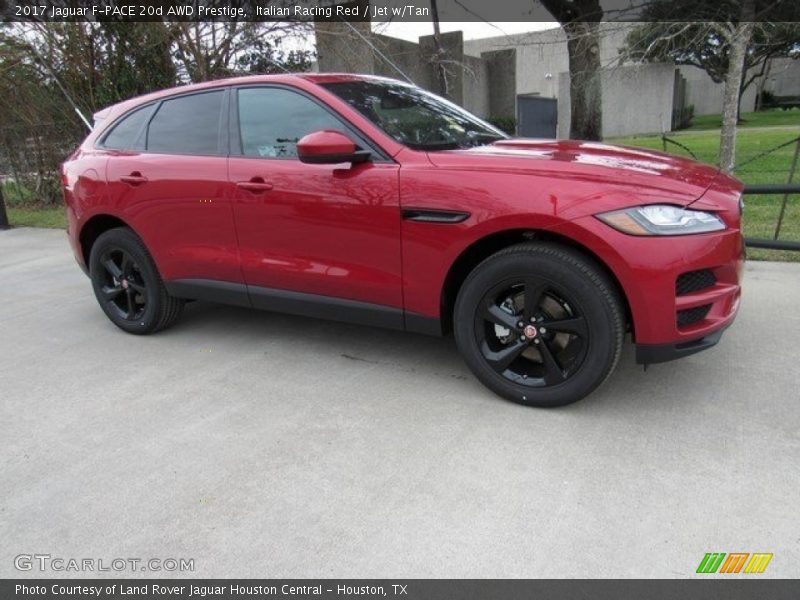 Italian Racing Red / Jet w/Tan 2017 Jaguar F-PACE 20d AWD Prestige
