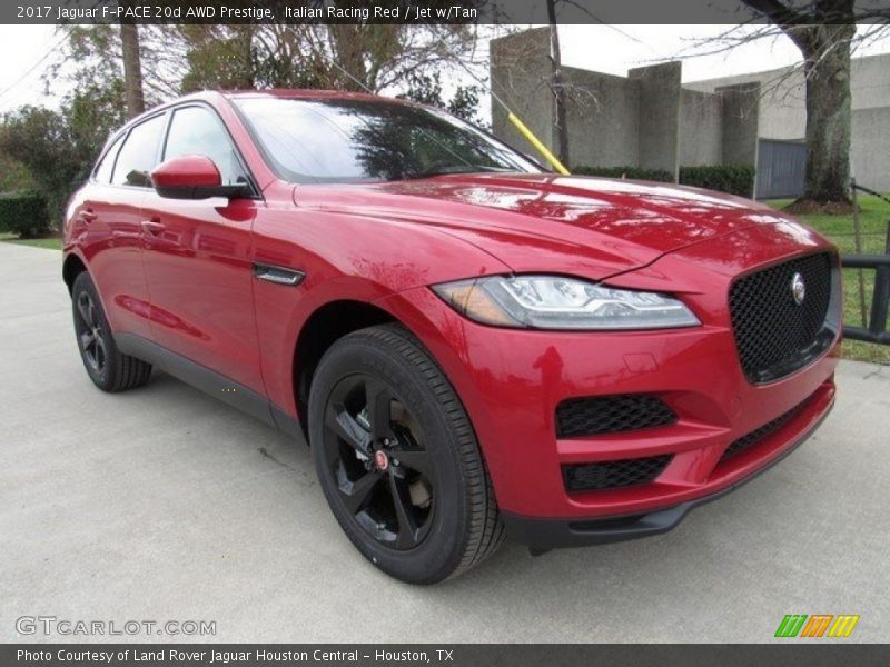 Italian Racing Red / Jet w/Tan 2017 Jaguar F-PACE 20d AWD Prestige